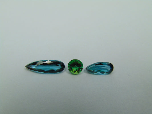 1.84ct Turmalina 13x4mm 8x4mm 8x4mm