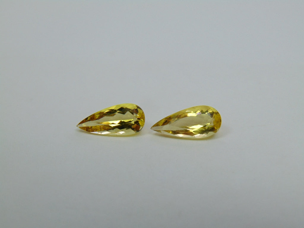 Par de Berilo 3,09ct 12x9mm 