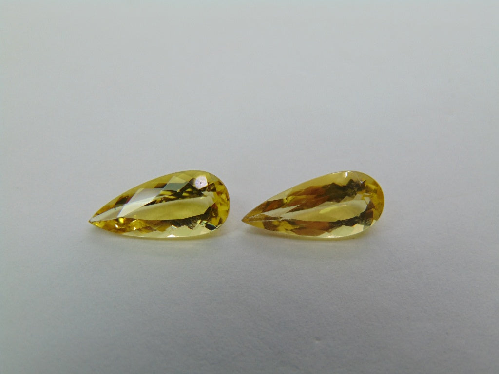 Par de Berilo 3,09ct 12x9mm 