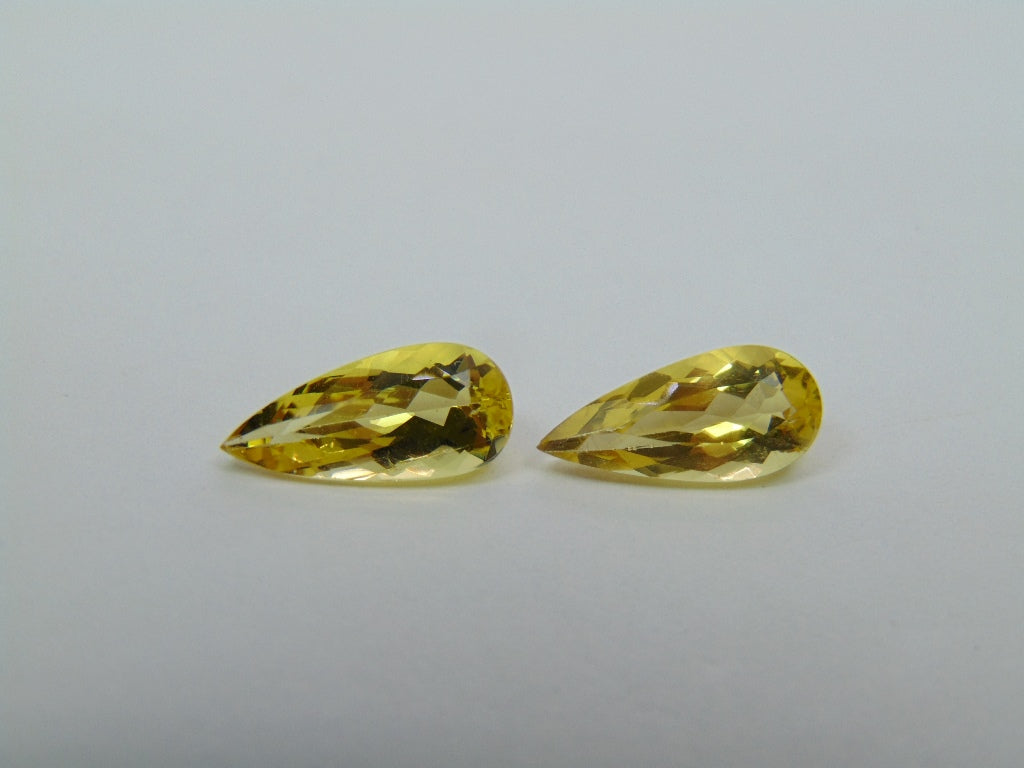 Par de Berilo 3,09ct 12x9mm 