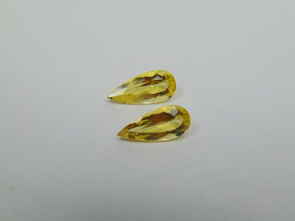 Par de Berilo 3,09ct 12x9mm 