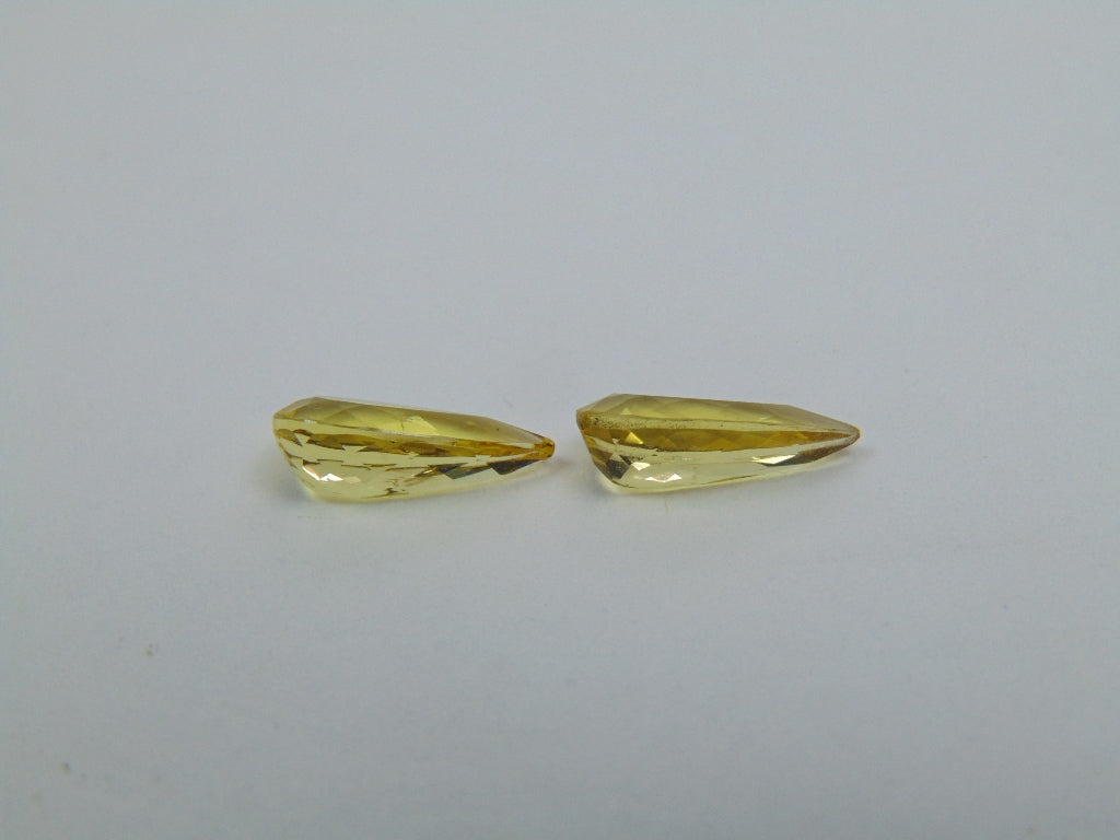 Par de Berilo 3,09ct 12x9mm 