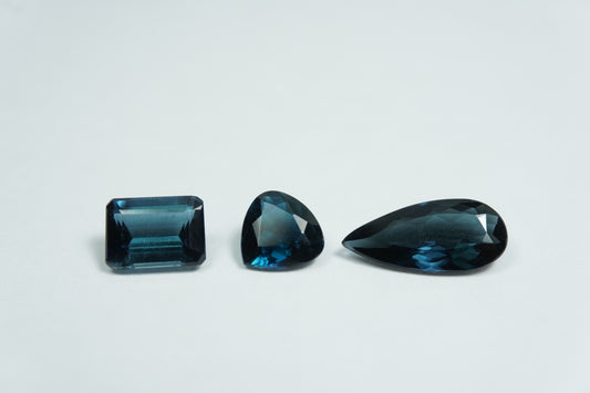 3ct Turmalinas azuis 11x5mm / 7x5mm / 6mm