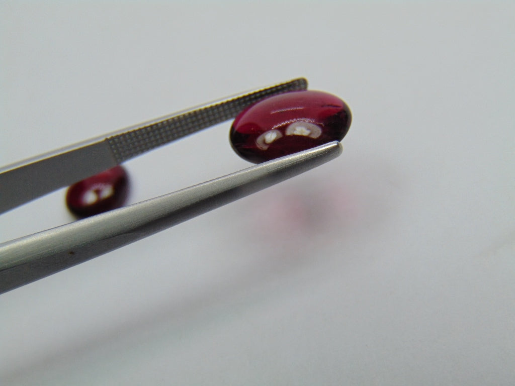 3.65ct Rubellite Cabochon 11x9mm 8x6mm