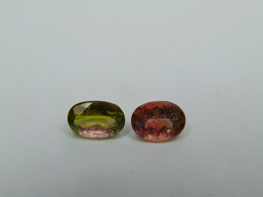 2.70ct Turmalina Bicolor 8x5mm