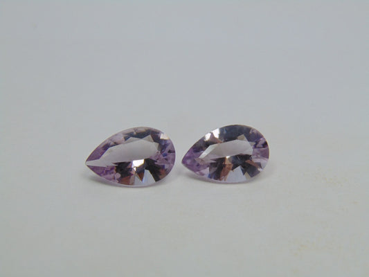 7.55ct Amethyst Pair 14x9mm