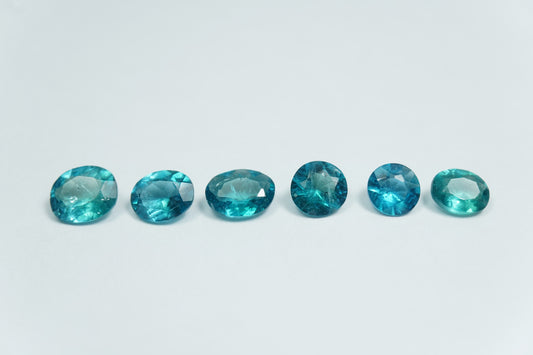 2.80ct Apatita 5mm / 6x5mm / 6x4.5mm / 4.5mm / 5.5x4mm / 5x4mm