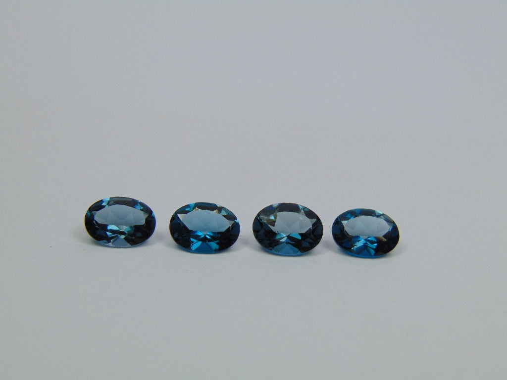 5ct Topázio London Blue Calibrado 8x6mm