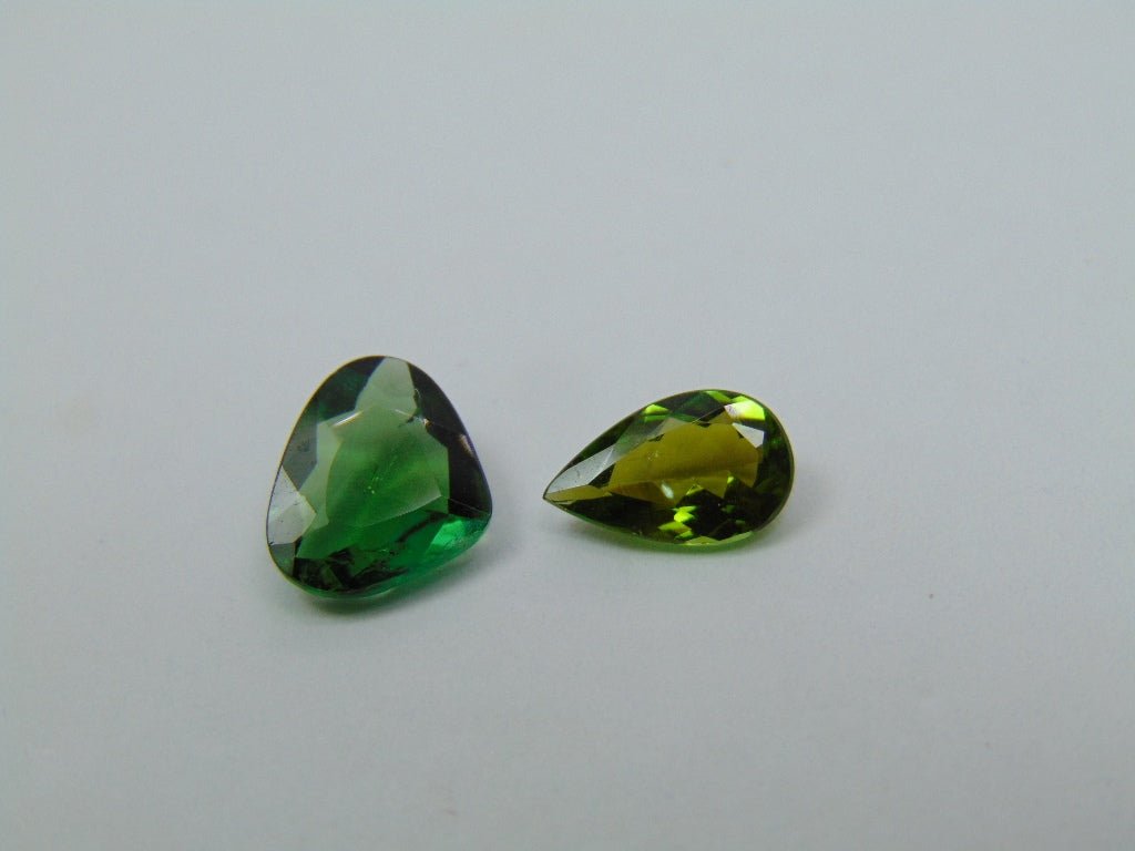 Turmalina 2,98ct 10x8mm 9x6mm