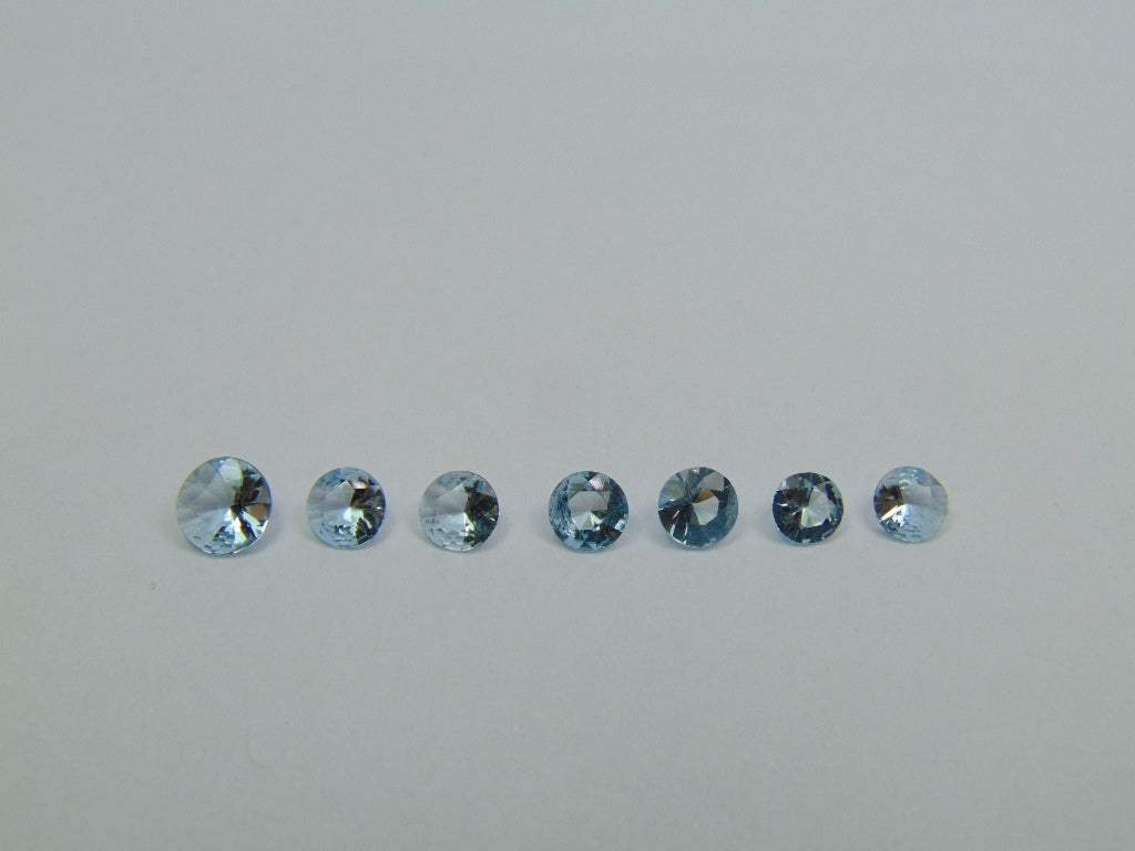 2.80ct Água-marinha Calibrada 5mm 6mm