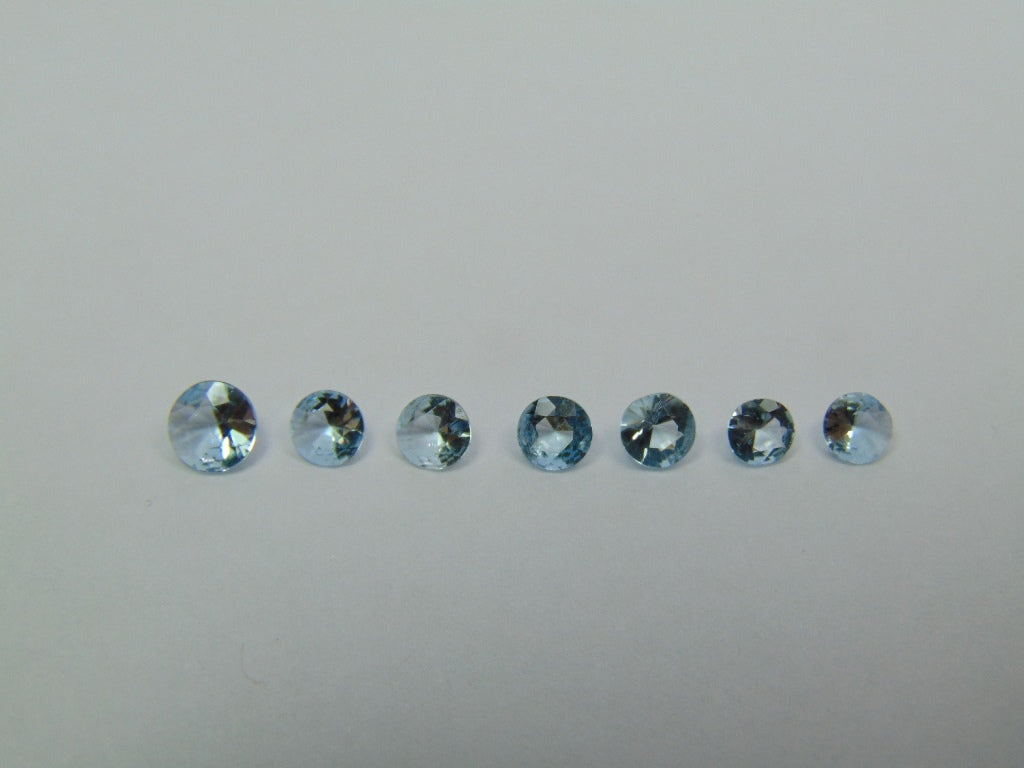 2.80ct Água-marinha Calibrada 5mm 6mm