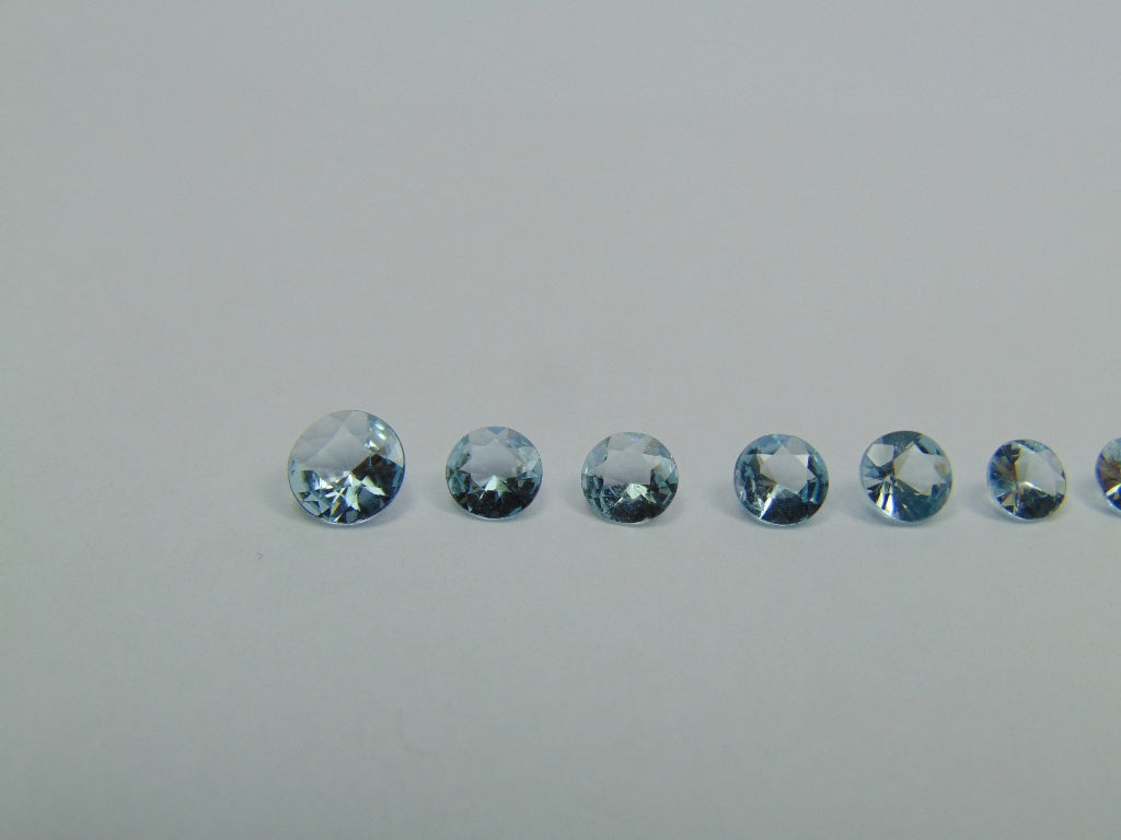 2.80ct Água-marinha Calibrada 5mm 6mm