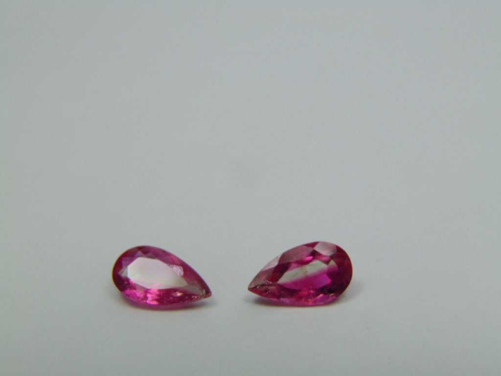 2ct Turmalina Bicolor Par 10x5mm