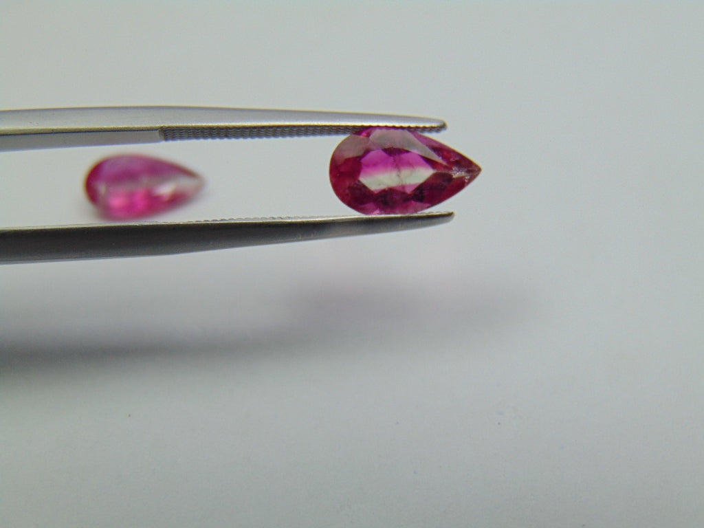 2ct Turmalina Bicolor Par 10x5mm