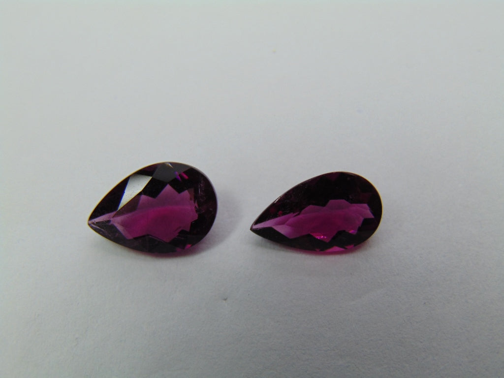 3.12ct Rubelita 10x6mm 10x7mm