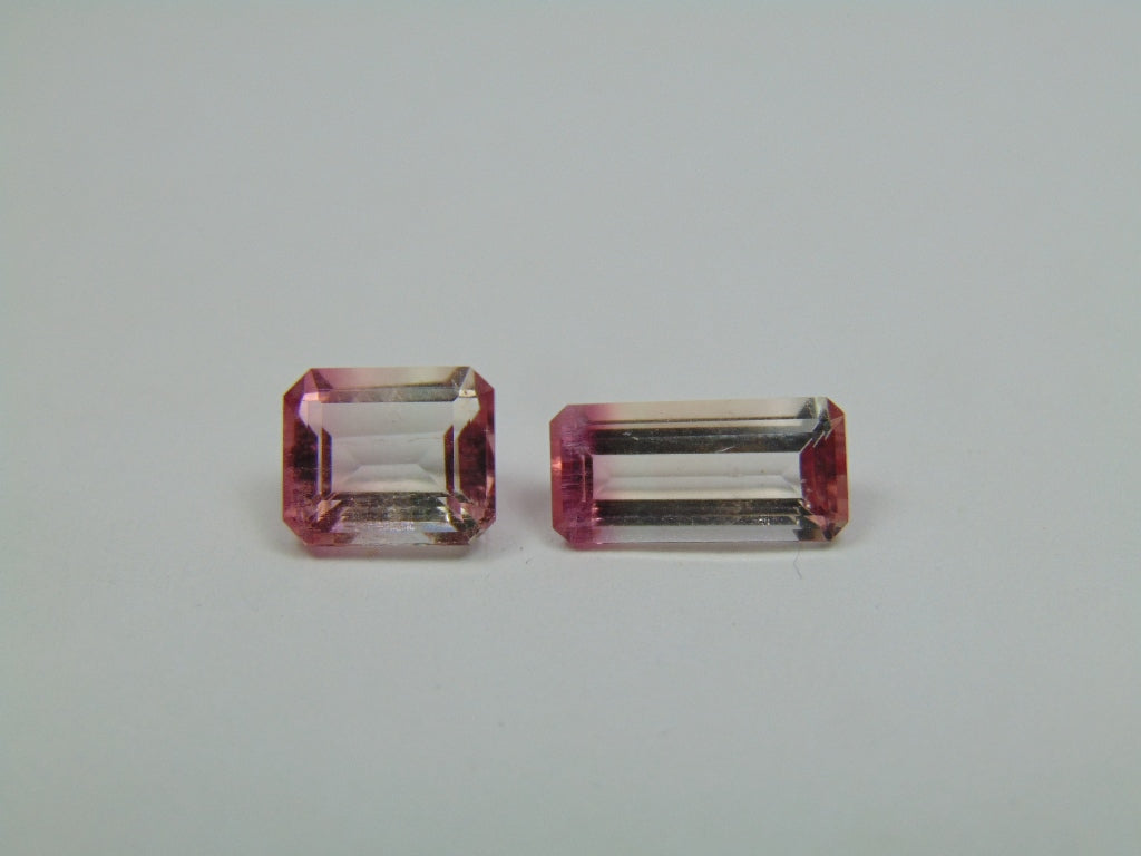 5ct Tourmaline Bicolor 12x5mm 9x7mm