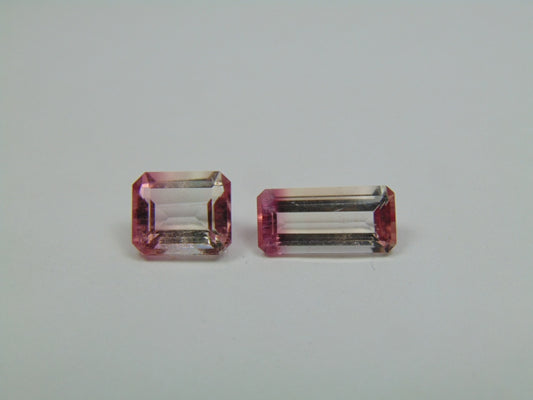 5ct Turmalina Bicolor 12x5mm 9x7mm