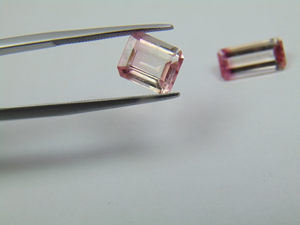 5ct Tourmaline Bicolor 12x5mm 9x7mm