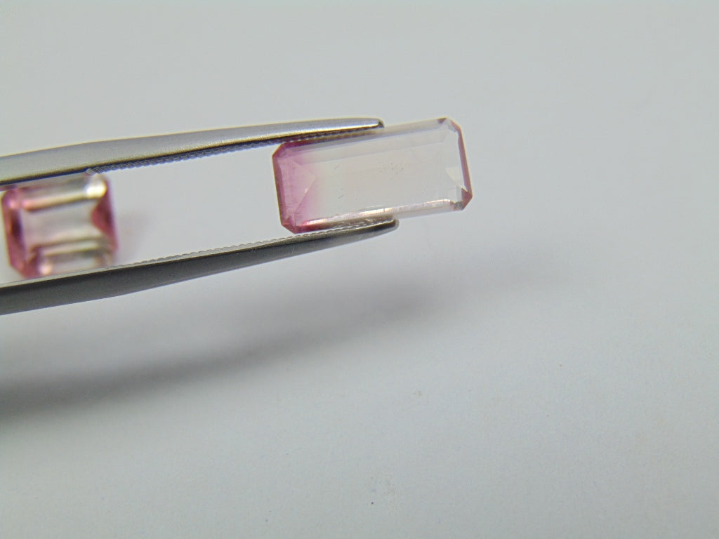 5ct Tourmaline Bicolor 12x5mm 9x7mm