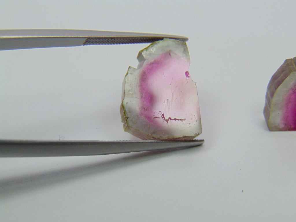 19.35ct Watermelon Tourmaline Pair 17x13mm