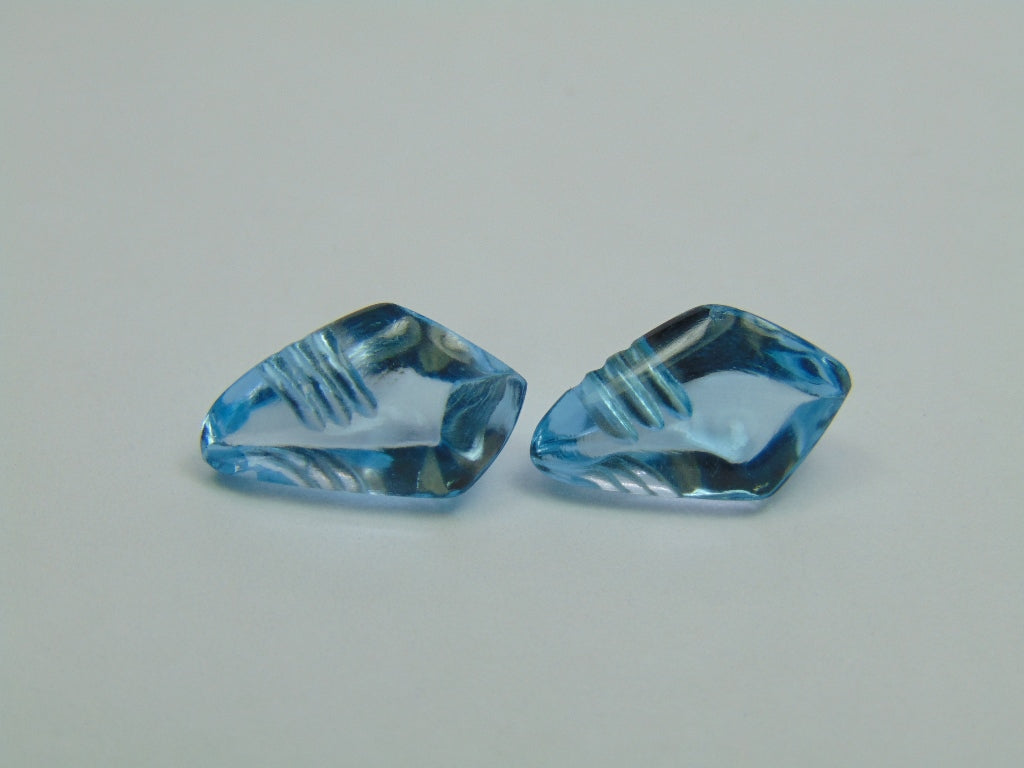 13.70ct Topaz Pair 15x9mm