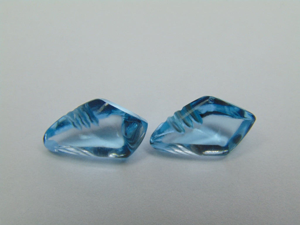 13.70ct Topaz Pair 15x9mm