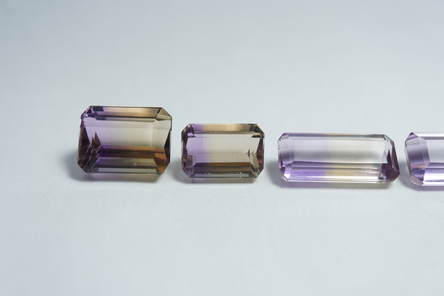 10.30ct Ametrino 13x6mm / 10x6mm / 9.5x7mm / 9x6mm