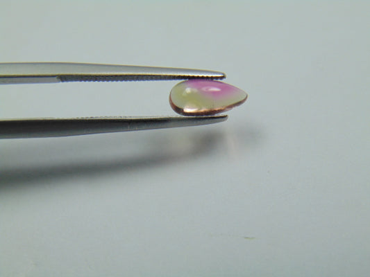 0.88ct Turmalina Cabochão Bicolor 5.5x4mm