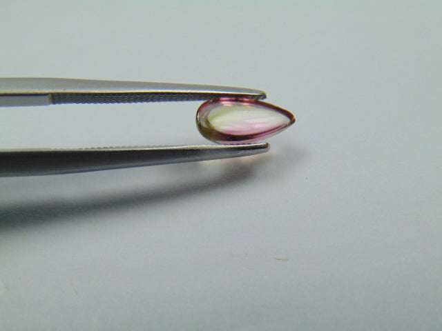 0.88ct Tourmaline Cabochon Bicolor 5.5x4mm