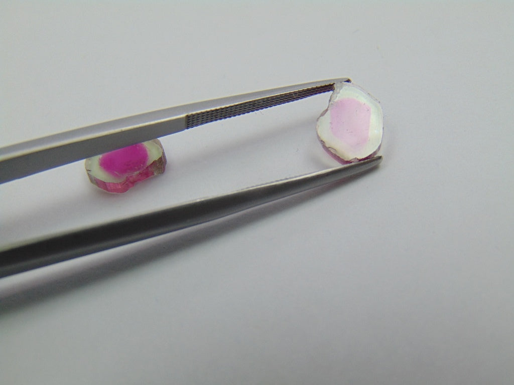 2.90ct Watermelon Tourmaline Pair 9x7mm