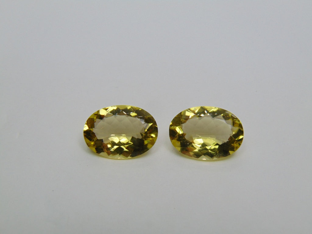 25.10ct Green Gold Pair 20x15mm