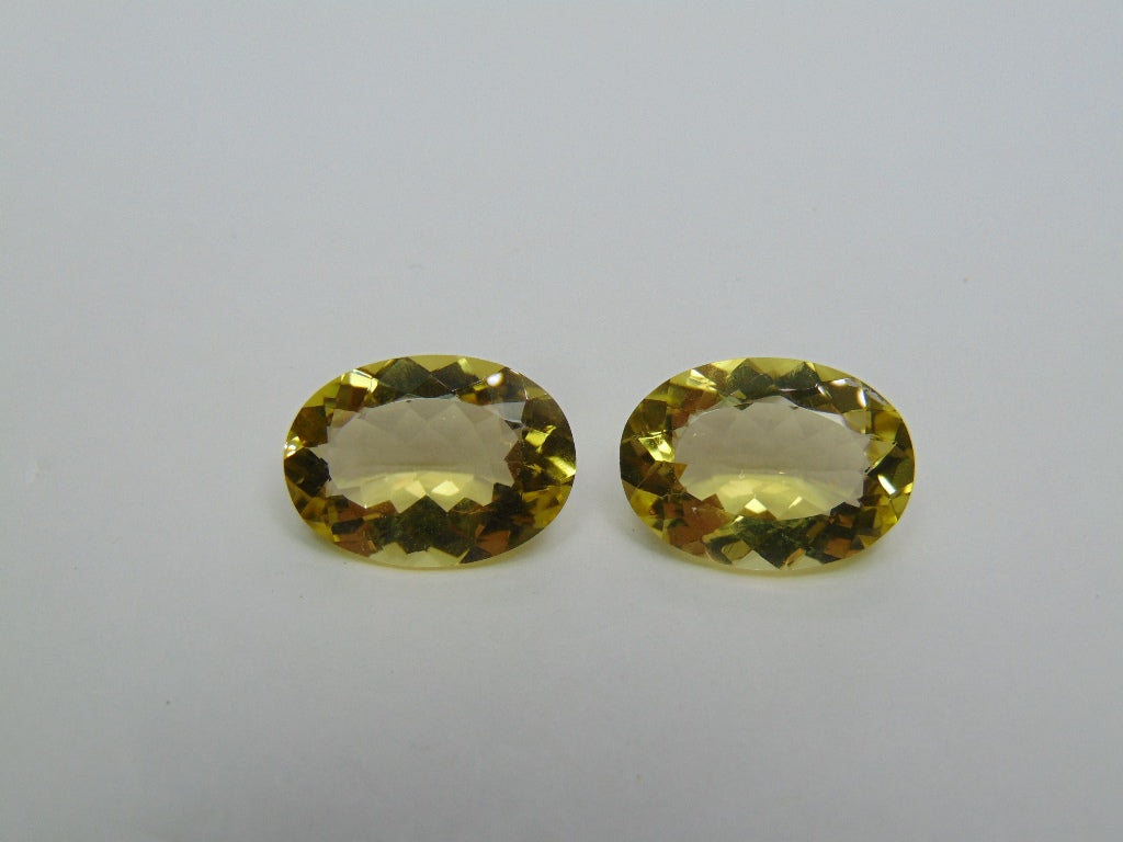 25.10ct Green Gold Pair 20x15mm