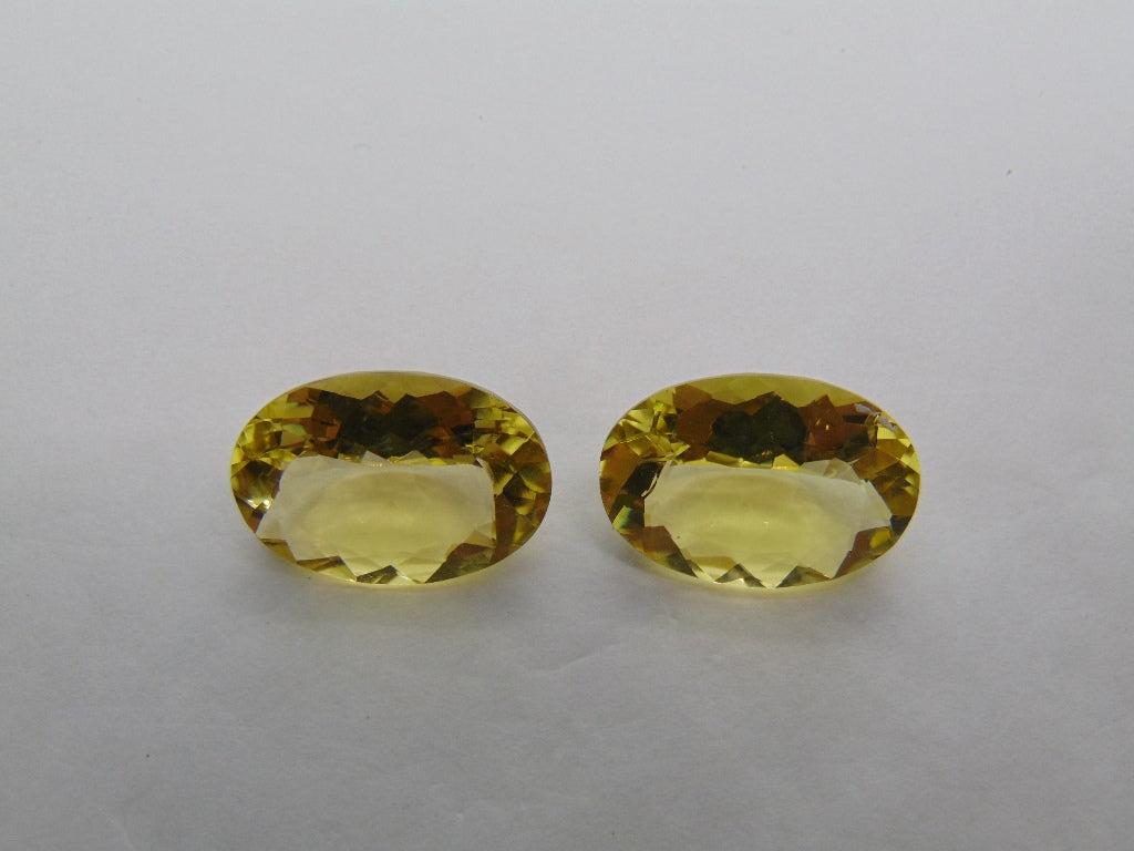 25.10ct Green Gold Pair 20x15mm