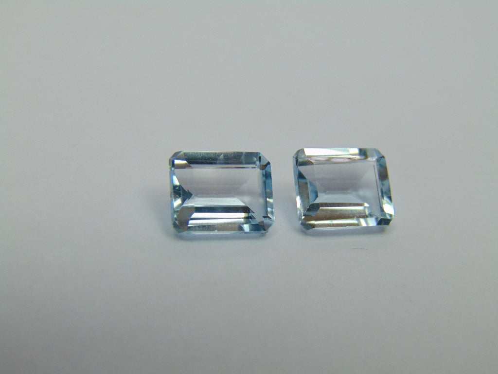 6.85ct Topaz 10x8mm 9x7mm