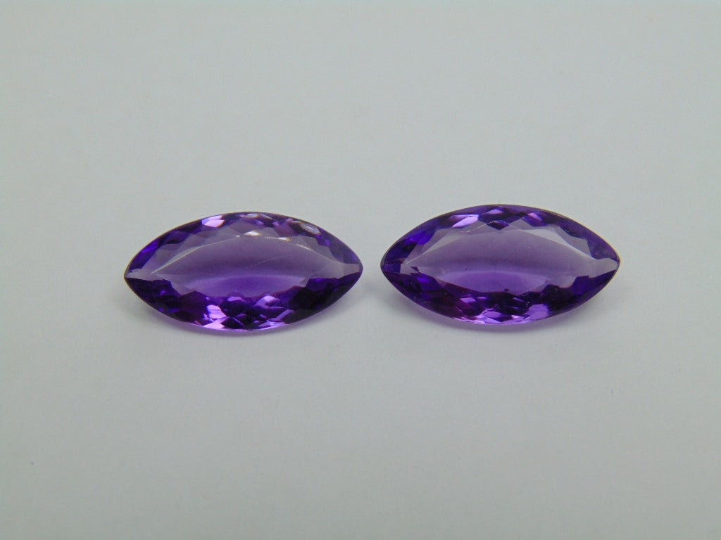 12.85ct Amethyst Pair 20x10mm