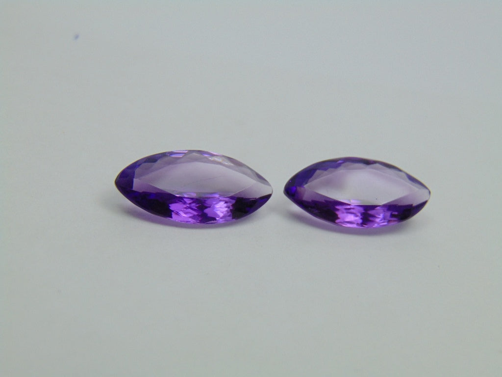 12.85ct Amethyst Pair 20x10mm