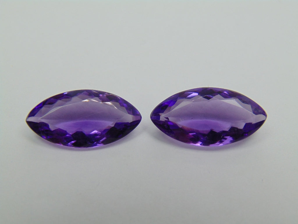 12.85ct Amethyst Pair 20x10mm