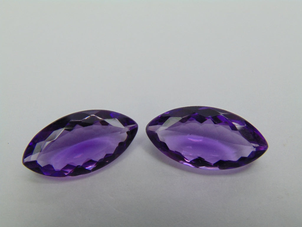 12.85ct Amethyst Pair 20x10mm