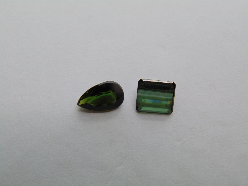 Turmalina 2,49ct 9x6mm 7x6mm