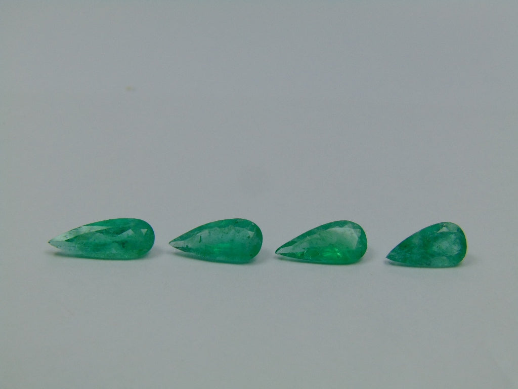 3.64ct Emerald 11x5mm 12x5mm 9x5mm