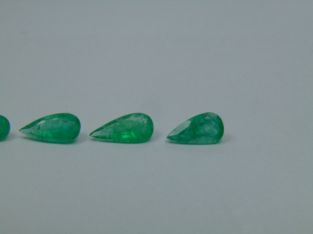 3.64ct Emerald 11x5mm 12x5mm 9x5mm