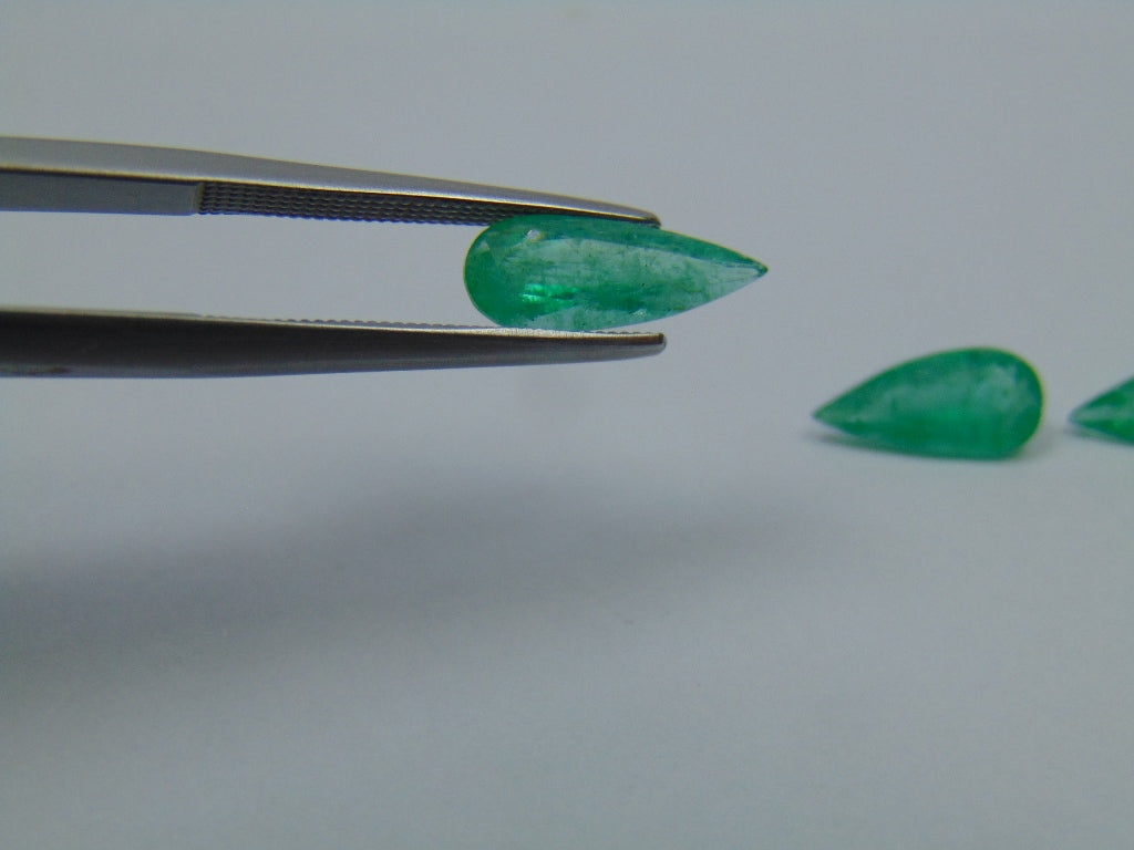 3.64ct Emerald 11x5mm 12x5mm 9x5mm