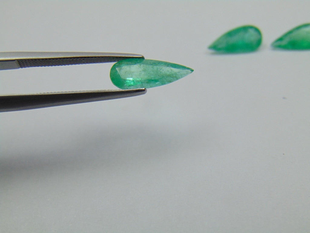 3.64ct Emerald 11x5mm 12x5mm 9x5mm