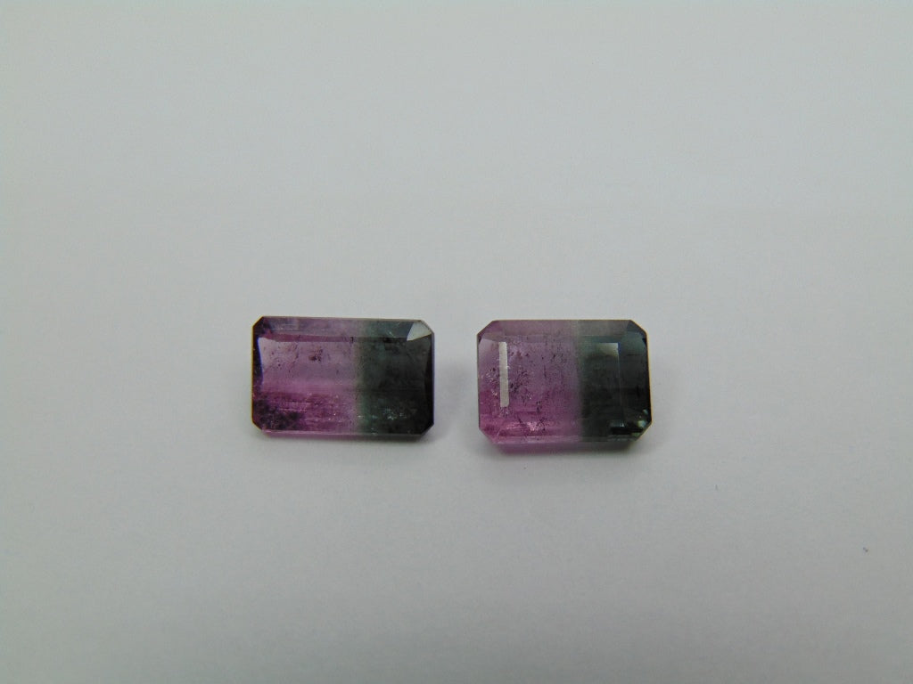 4.70ct Tourmaline Bicolor 10x6 9x6mm