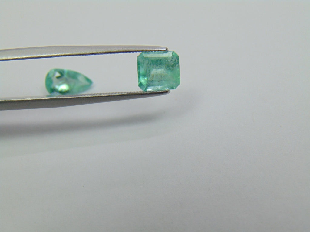 2.08ct Emerald 9x5mm 7x6mm