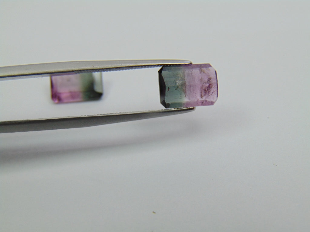 4.70ct Tourmaline Bicolor 10x6 9x6mm