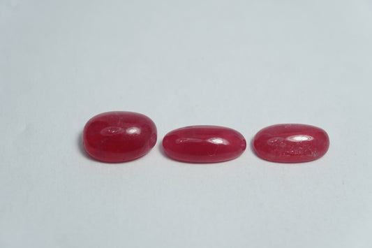 7.85ct Rodonita cabochão 11x5mm / 10x7mm / 10x6mm