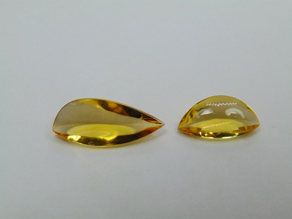 13.35ct Citrine 25x10mm 19x10mm