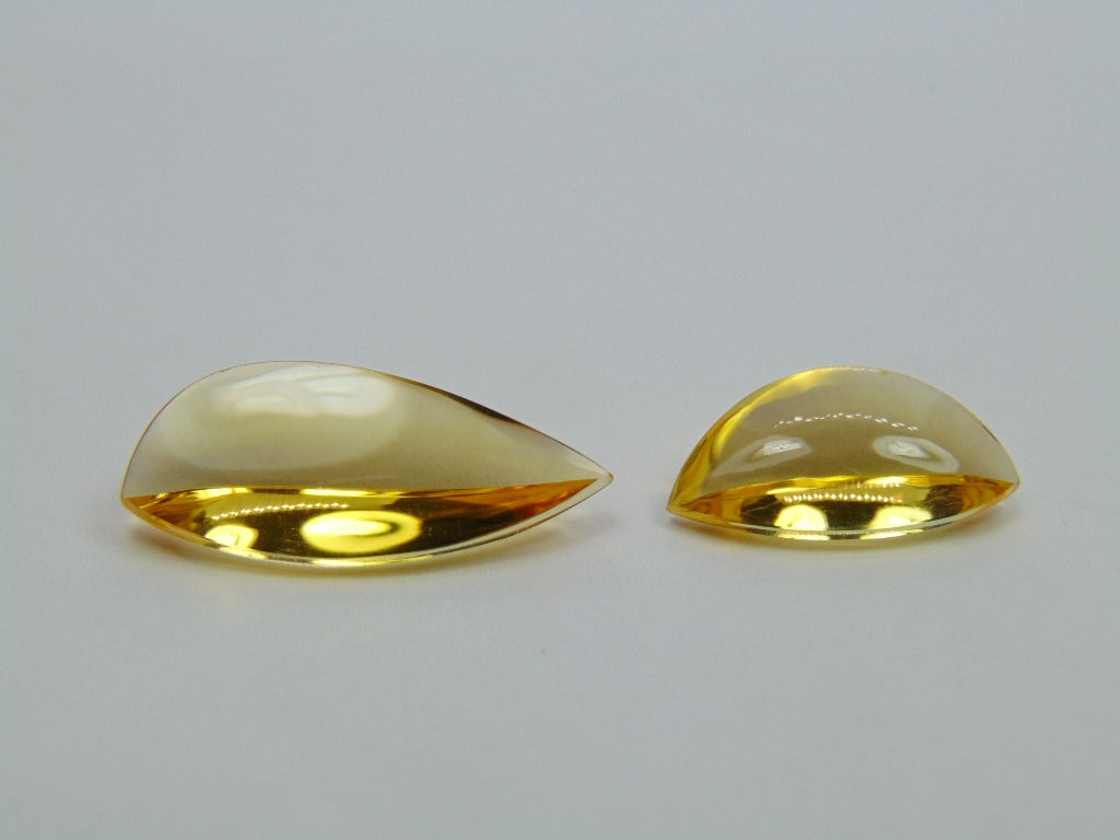 13.35ct Citrine 25x10mm 19x10mm