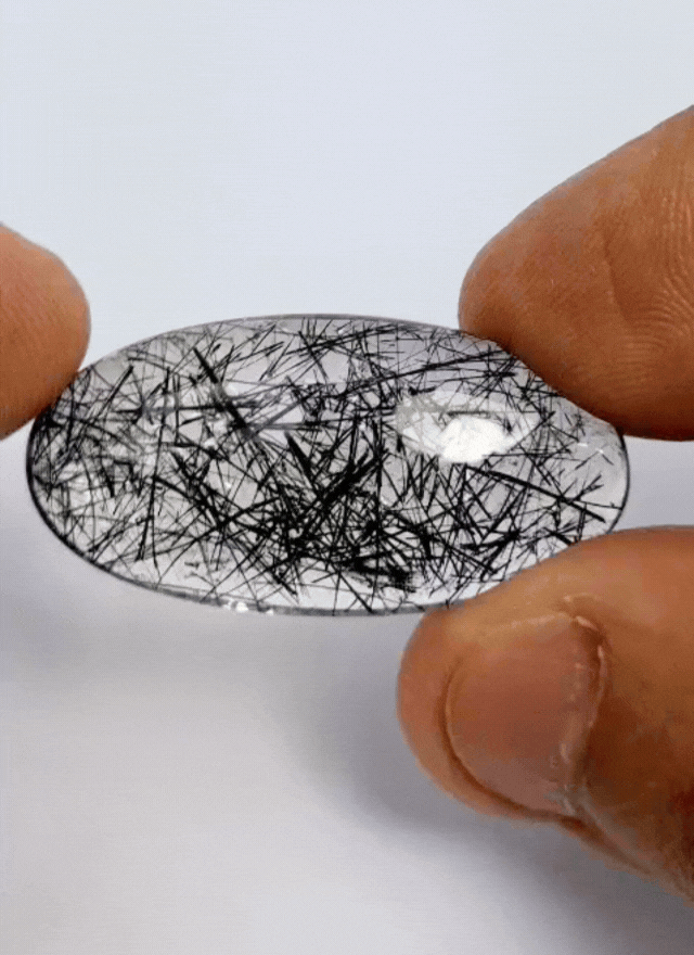 36.35ct Quartz With Inclusion Cabochon 35X17mm